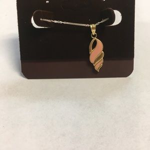 925 Sterling Silver Enamel Conch Shell Vermeil